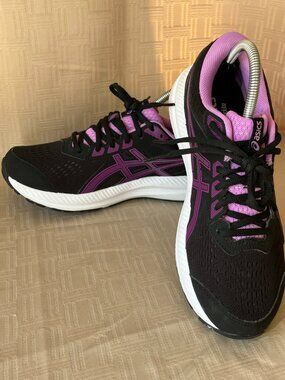 Asics Gel "Contend 8" Black Orchid Shoe Running Walking Ortholite Women 9.5M